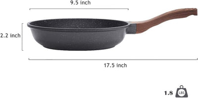 Shop-nest NON STICK GRANITE PRINTED INDUCTION COOKING FRYING PAN HIGH QUALITY