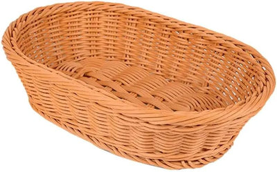 Shop-nest Handwoven Rattan Serving Basket, bread basket Medium