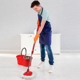 Shop-nest Spin Mop and Bucket with Wringer Set, 360° Spinning Mop and Bucket System with Double Cotton Tip Replacement Heads and Stainless Steel Adjustable Handle for Floor Cleaning