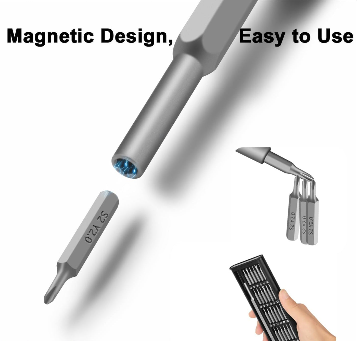 Shop-nest  24-in-1 Small Precision Screwdriver Set, Made of Premium S2 Steel, Professional Mini Magnetic Repair Tool Kit