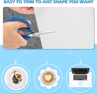 Shop-nest rawer Liners, Waterproof Shelf Liner, Anti-Slip Non-Adhesive BPA Free Kitchen Cupboard Cabinet Liner fridge Fridge Mats Sink Protector Strong Durable for Home Office