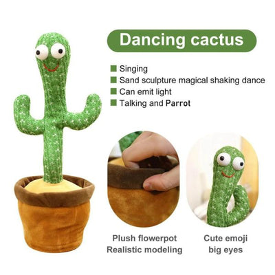 Shop-nest Dancing Cactus Toy, Talking Tree Cactus Plush Toy