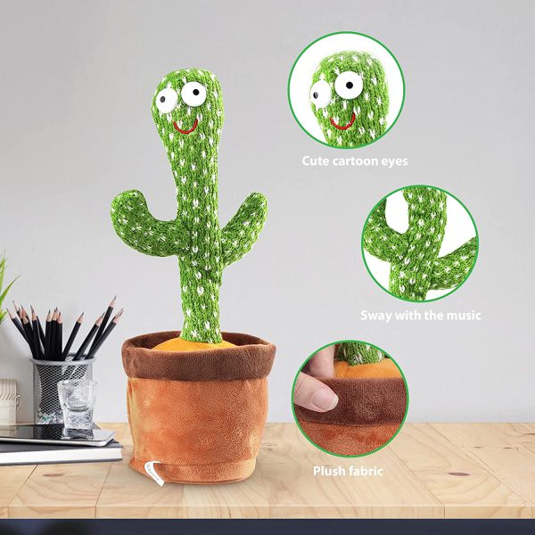 Shop-nest Dancing Cactus Toy, Talking Tree Cactus Plush Toy