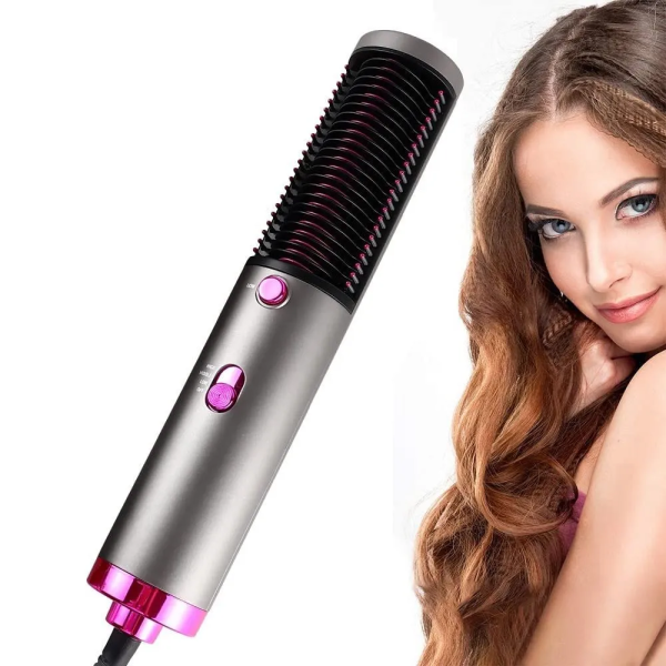 Shop-nest New Hot Air Hair Dryer Brush 3 In 1 Hair Blow Dryer Straightener Volumizer Negative Ion Styler Comb Kit For Wet Dry Hair